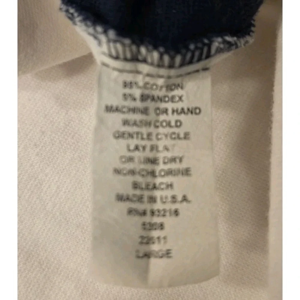 Vintage Vital Tennis Dress Womens Size L White Cotton Preppy USA - Picture 4 of 4